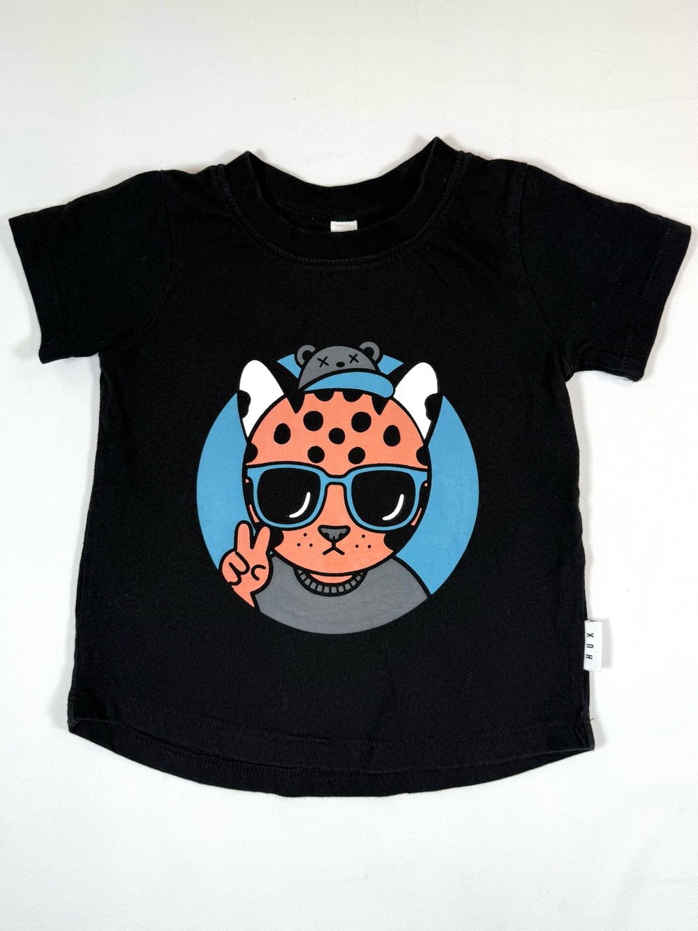 HUXBABY Boy Graphic Tee 3 Cool Cat Organic Cotton Streetwear Urban Skater Casual